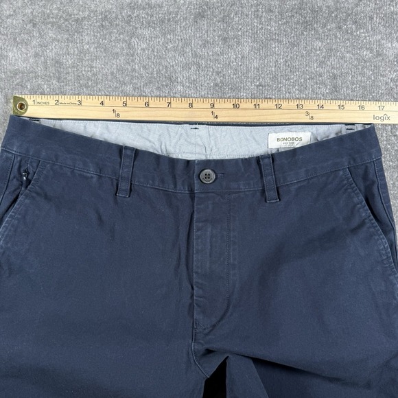 Bonobos Pants Men's 33x30 Navy Blue Slim Fit 4 Way Stretch - Picture 5 of 8